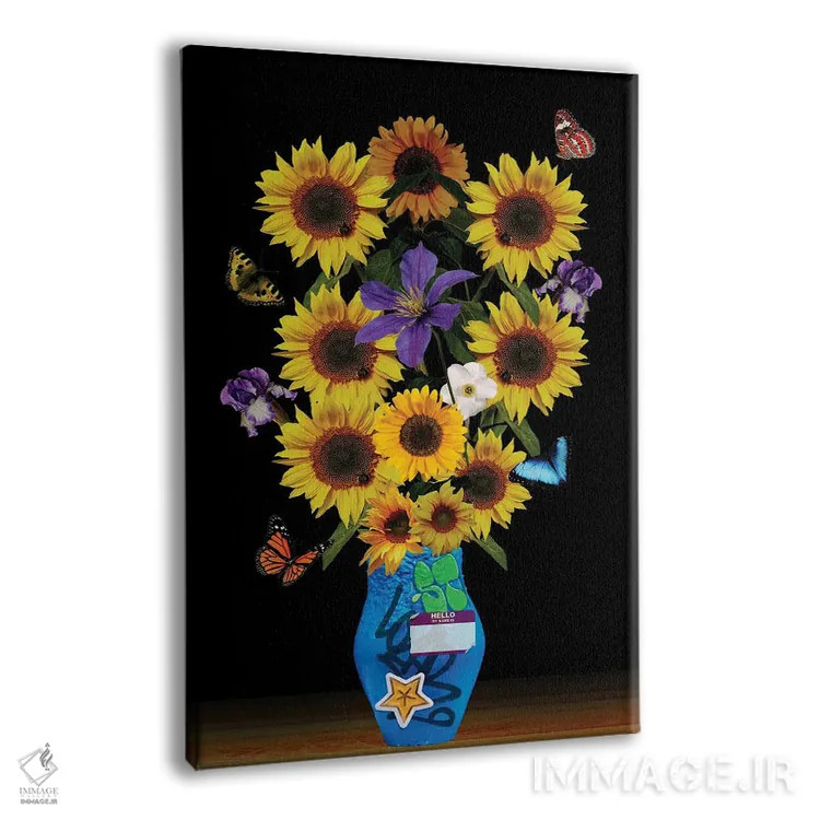 تابلو دکوراتیو گلدان آفتابگردان اثر ادسون راموس - نمای پرسپکتیو محصول