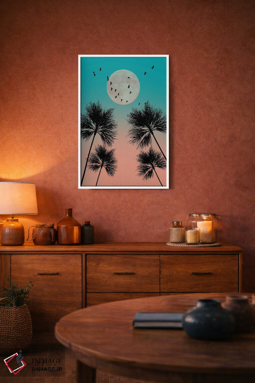 تابلو دکوراتیو غروب صورتی اثر ادسون راموس - D3W