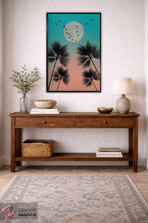 تابلو دکوراتیو غروب صورتی اثر ادسون راموس - D4B