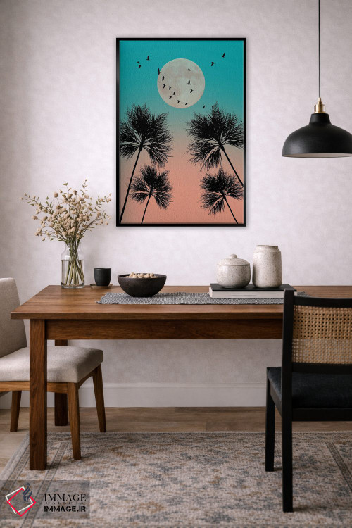 تابلو دکوراتیو غروب صورتی اثر ادسون راموس - D5B