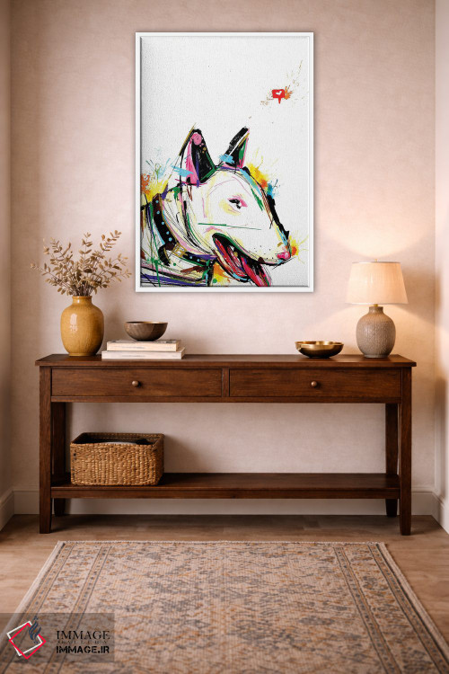 تابلو دکوراتیو بول تریر انتزاعی اثر ادسون راموس - D1W