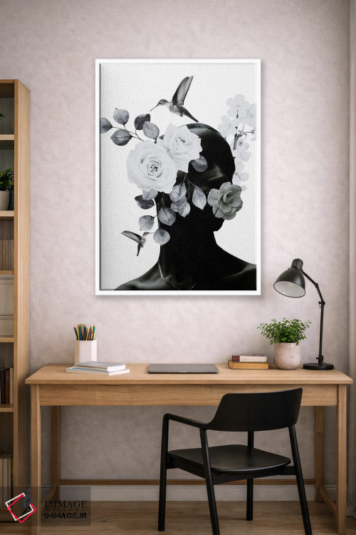تابلو دکوراتیو کلاژ زیبایی سیاه اثر ادسون راموس - D1W