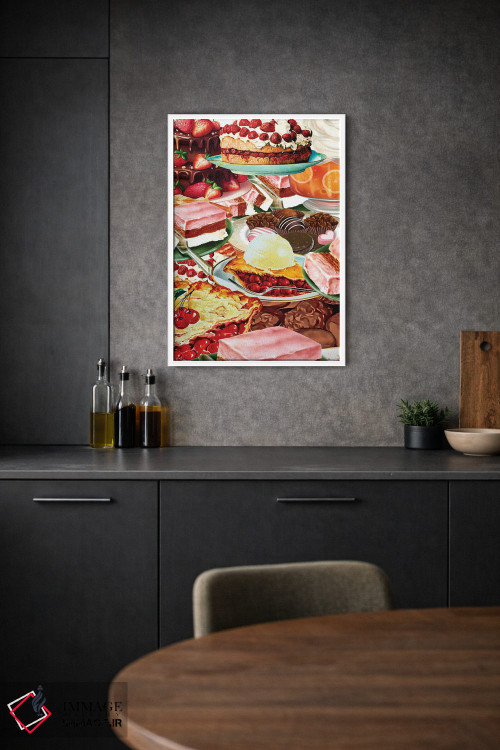تابلو دکوراتیو پای ها و شیرینی ها اثر ادسون راموس - D1W
