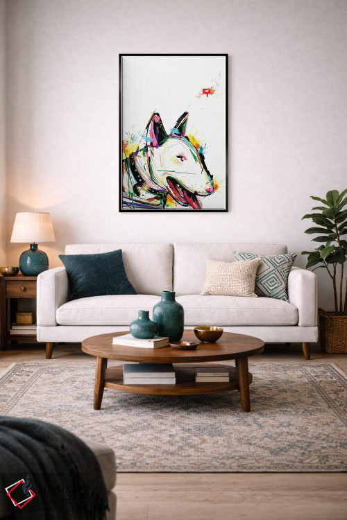 تابلو دکوراتیو بول تریر انتزاعی اثر ادسون راموس - D3B