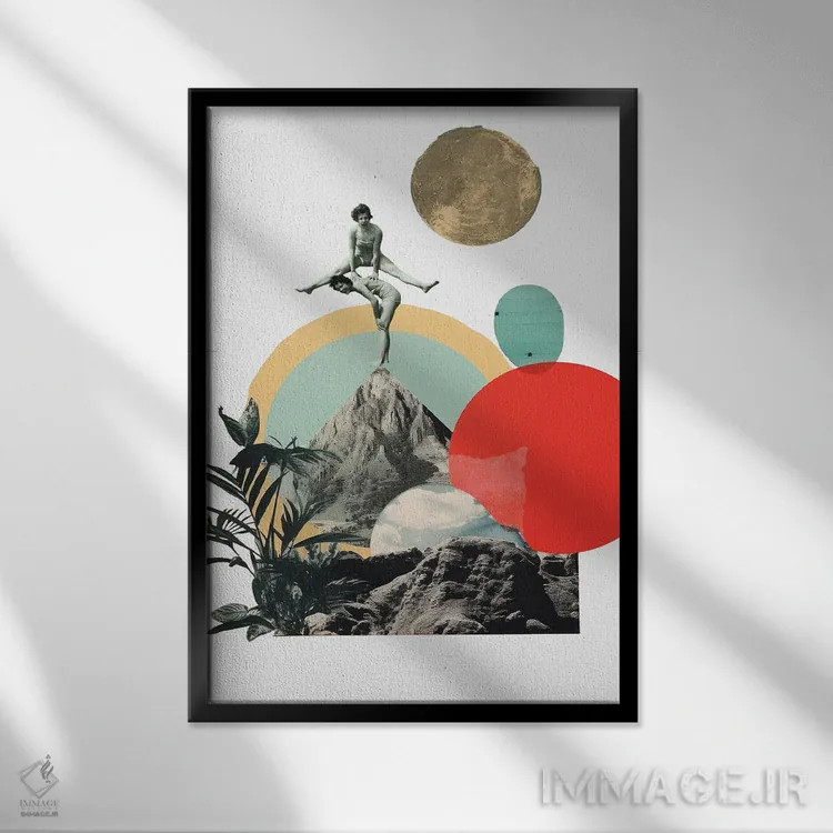 تابلو مدرن کوه اثر ادسون راموس - نمای قابدار مشکی