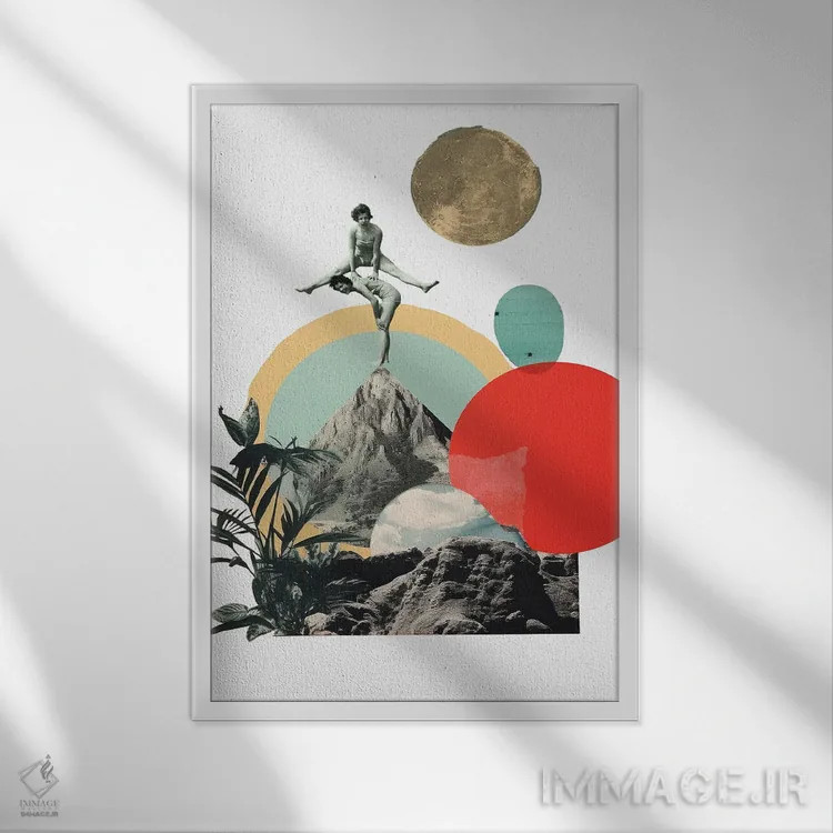 تابلو مدرن کوه اثر ادسون راموس - نمای قابدار سفید