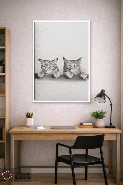تابلو دکوراتیو گربه بانمک اثر ادسون راموس - D1W