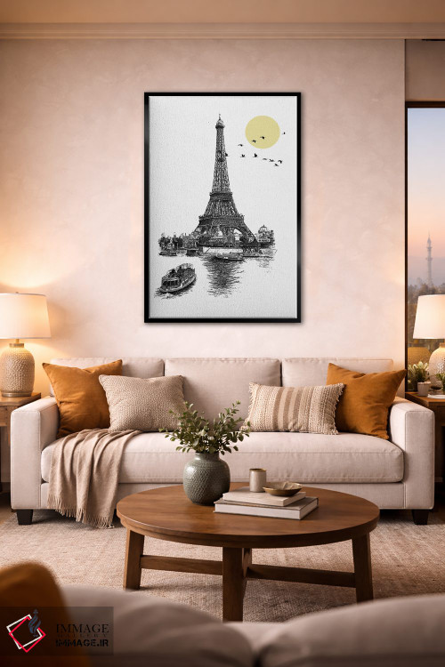 تابلو دکوراتیو هنر مینیمالیستی برج ایفل اثر ادسون راموس - D2B