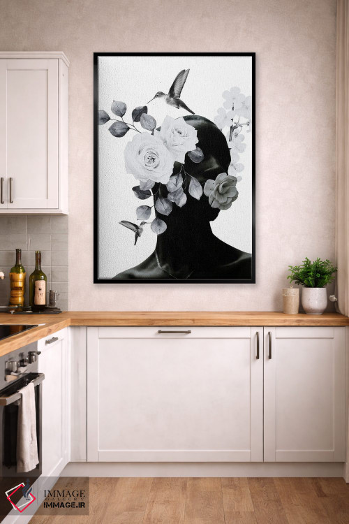 تابلو دکوراتیو کلاژ زیبایی سیاه اثر ادسون راموس - D3B