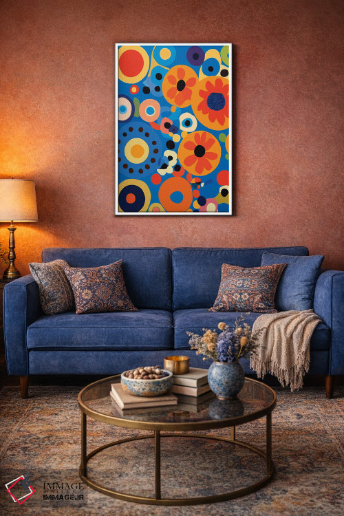 تابلو انتزاعی گل های انتزاعی اثر ادسون راموس - D1W