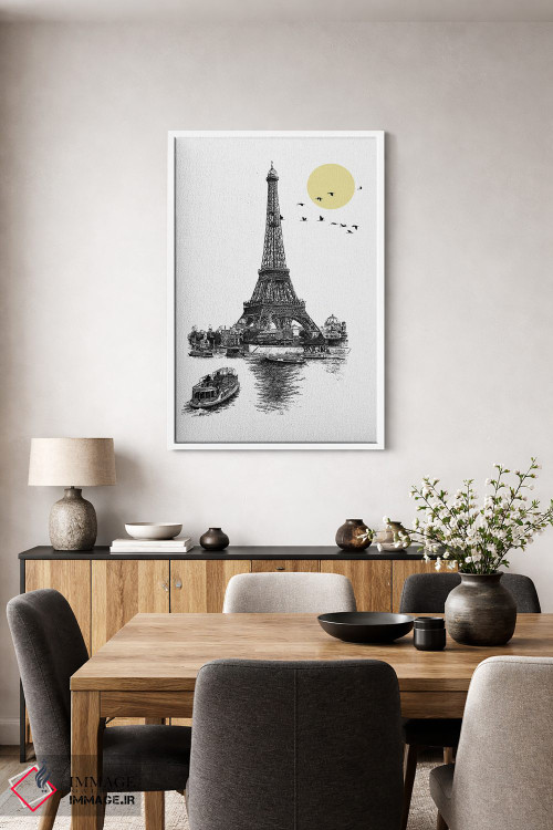 تابلو دکوراتیو هنر مینیمالیستی برج ایفل اثر ادسون راموس - D3W