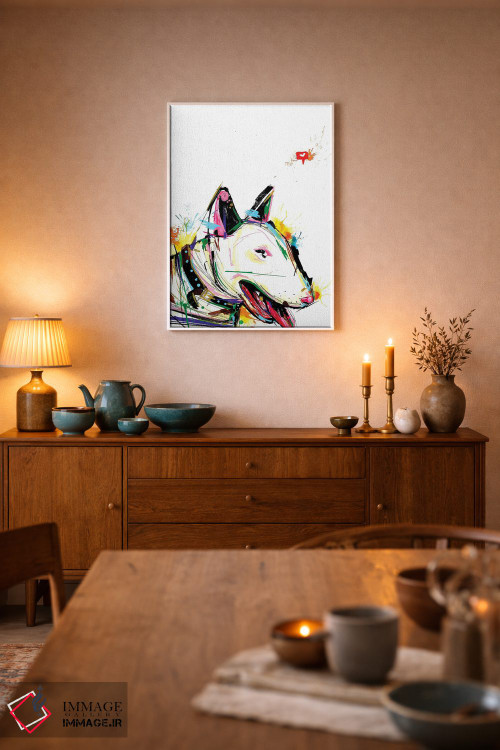 تابلو دکوراتیو بول تریر انتزاعی اثر ادسون راموس - D5W