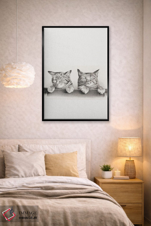 تابلو دکوراتیو گربه بانمک اثر ادسون راموس - D2B