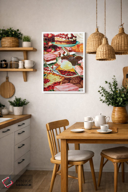 تابلو دکوراتیو پای ها و شیرینی ها اثر ادسون راموس - D3W