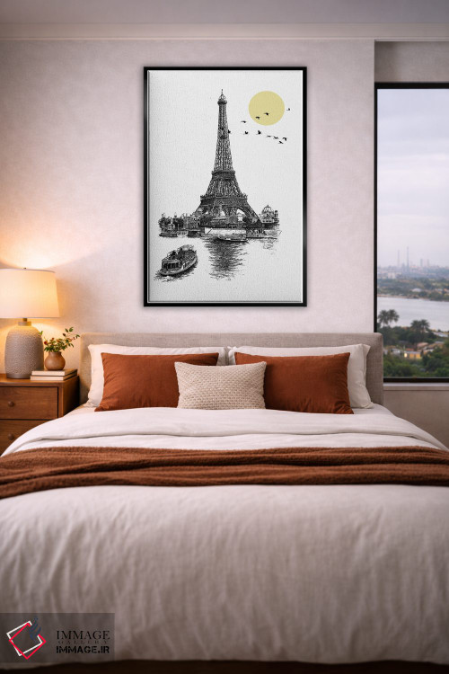 تابلو دکوراتیو هنر مینیمالیستی برج ایفل اثر ادسون راموس - D4B
