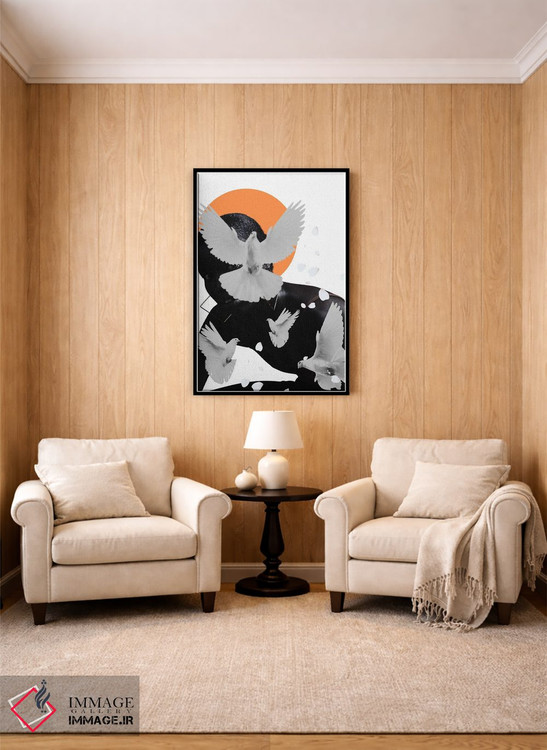 تابلو دکوراتیو کبوترها اثر ادسون راموس - D3B