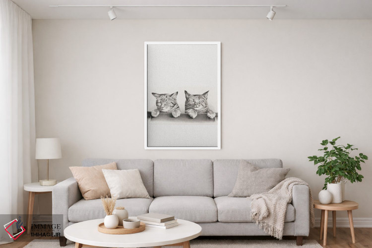 تابلو دکوراتیو گربه بانمک اثر ادسون راموس - D3W