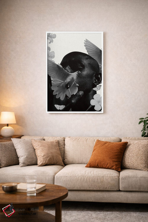 تابلو دکوراتیو کلاژ سوررئالیستی از انسان اثر ادسون راموس - D3W