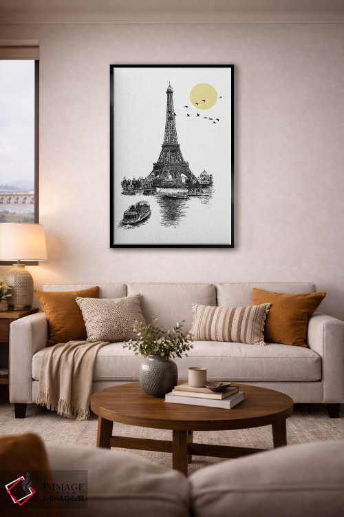 تابلو دکوراتیو هنر مینیمالیستی برج ایفل اثر ادسون راموس - D5B