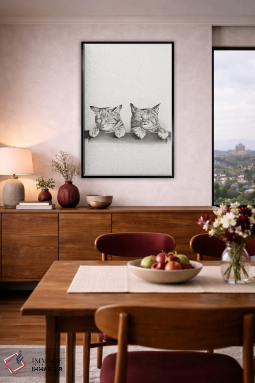 تابلو دکوراتیو گربه بانمک اثر ادسون راموس - D4B