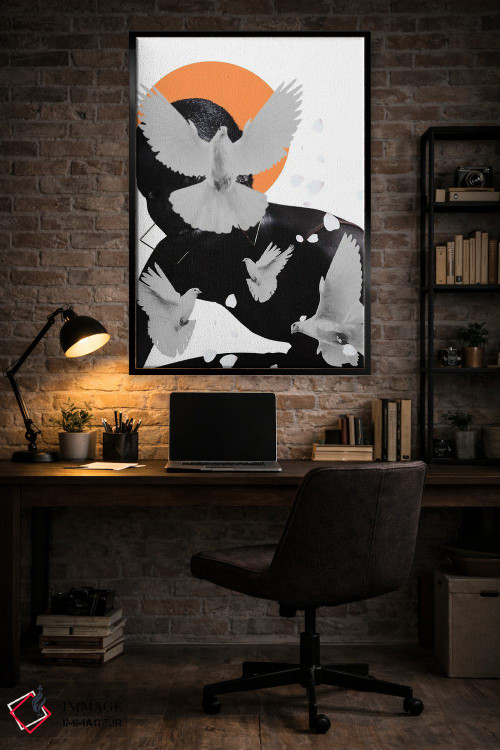 تابلو دکوراتیو کبوترها اثر ادسون راموس - D4B