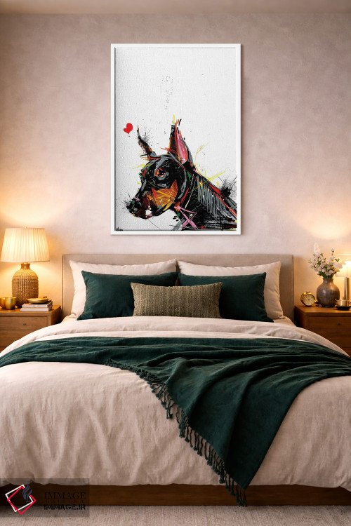 تابلو دکوراتیو سگ دوبرمن اثر ادسون راموس - D3W
