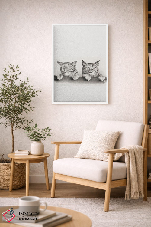 تابلو دکوراتیو گربه بانمک اثر ادسون راموس - D5W
