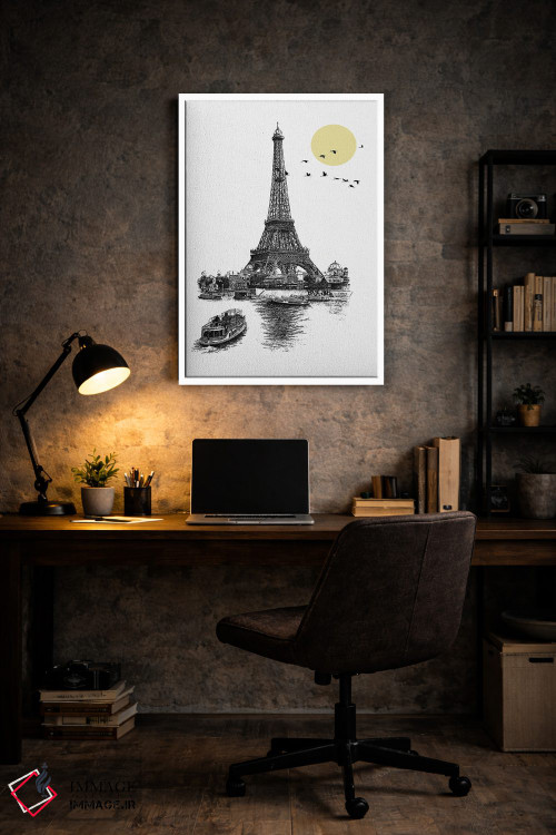 تابلو دکوراتیو هنر مینیمالیستی برج ایفل اثر ادسون راموس - D6W