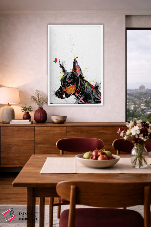 تابلو دکوراتیو سگ دوبرمن اثر ادسون راموس - D4W