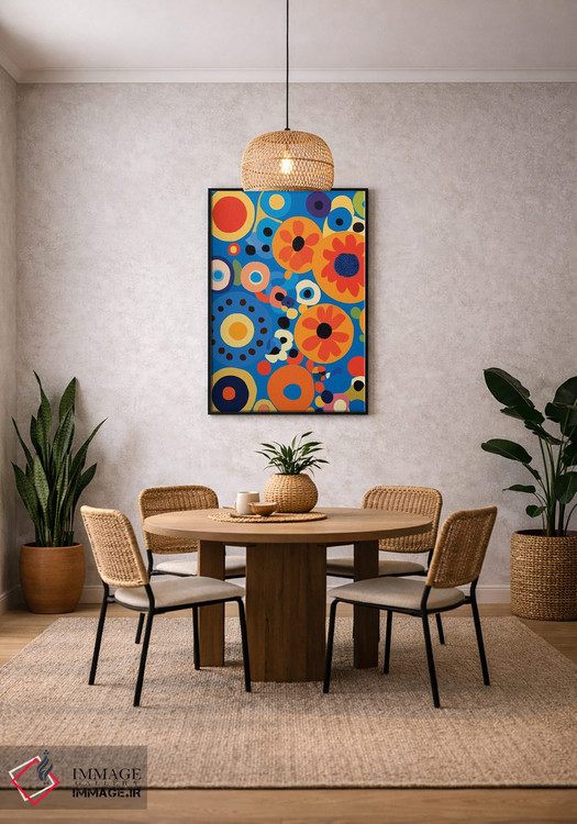 تابلو انتزاعی گل های انتزاعی اثر ادسون راموس - D3B