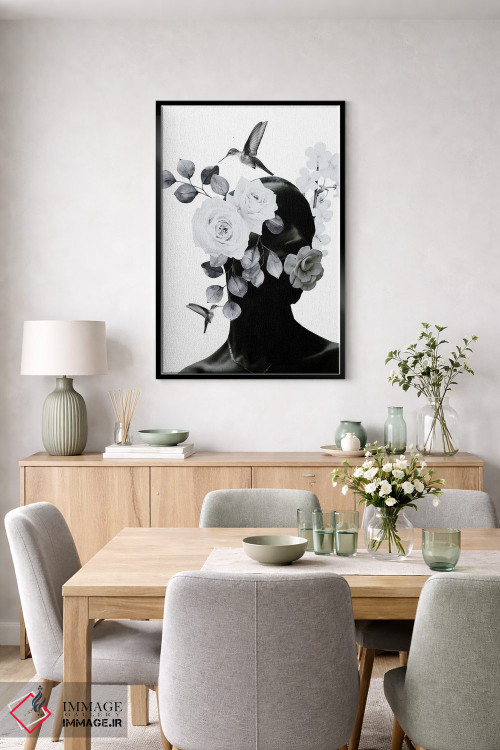 تابلو دکوراتیو کلاژ زیبایی سیاه اثر ادسون راموس - D6B