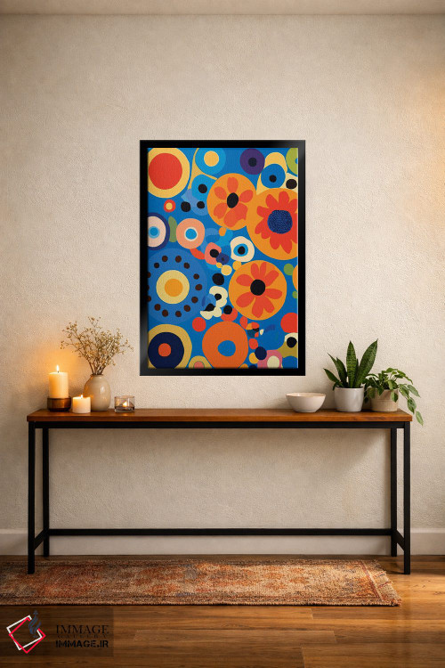 تابلو انتزاعی گل های انتزاعی اثر ادسون راموس - D4B