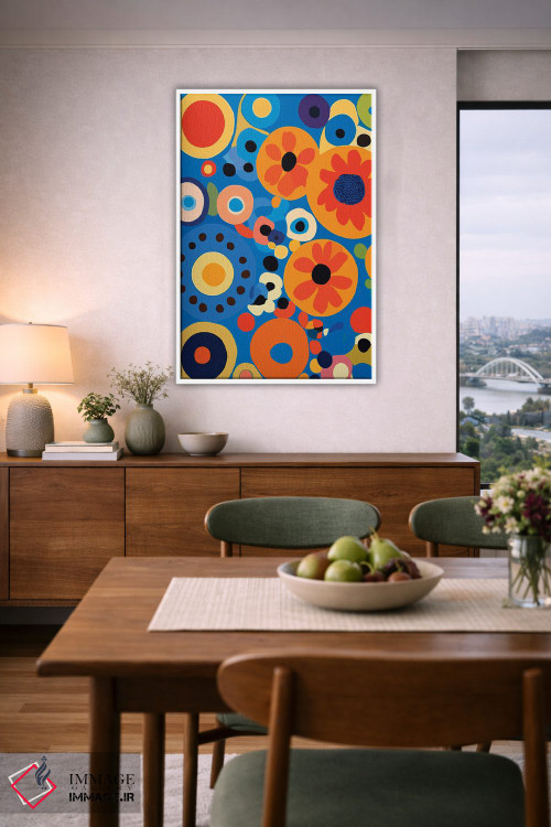 تابلو انتزاعی گل های انتزاعی اثر ادسون راموس - D5W