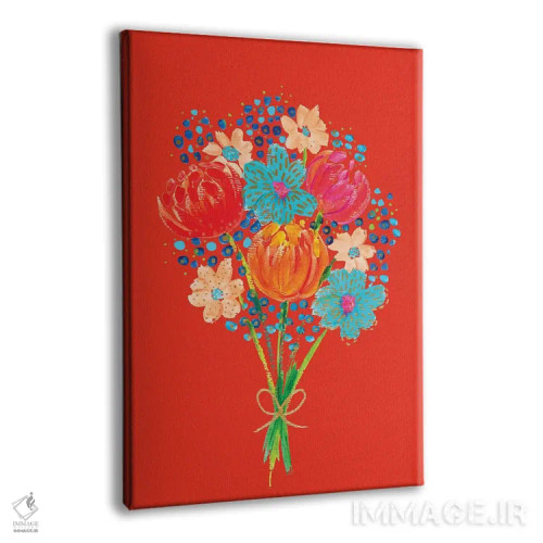 تابلو دکوراتیو دسته گل هفتم اثر اتاوی - نمای پرسپکتیو محصول