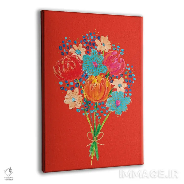 تابلو دکوراتیو دسته گل هفتم اثر اتاوی - نمای پرسپکتیو محصول