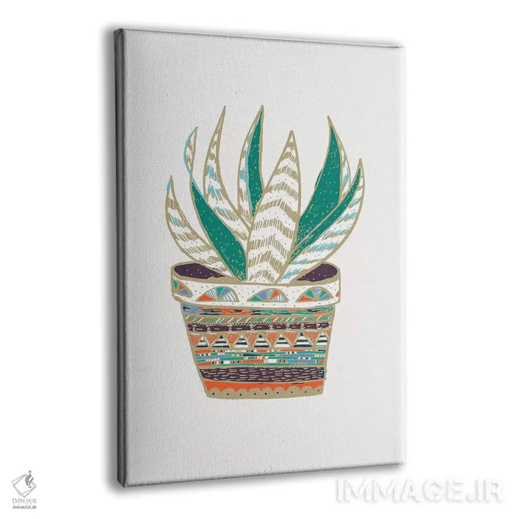 تابلو مدرن ساکولنت، سبز اثر اتاوی - نمای پرسپکتیو محصول