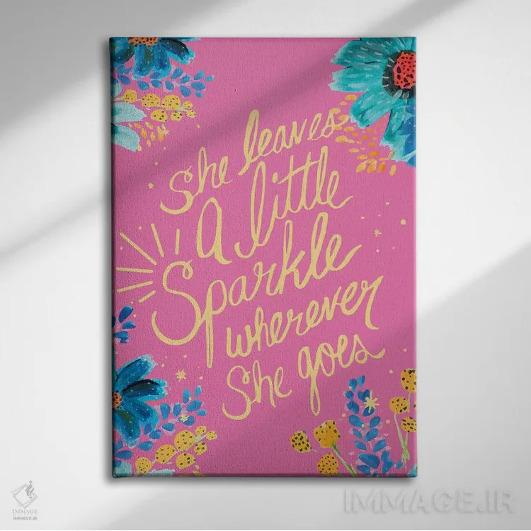 تابلو دکوراتیو درخشش اثر اتاوی - نمای روبهرو روی دیوار