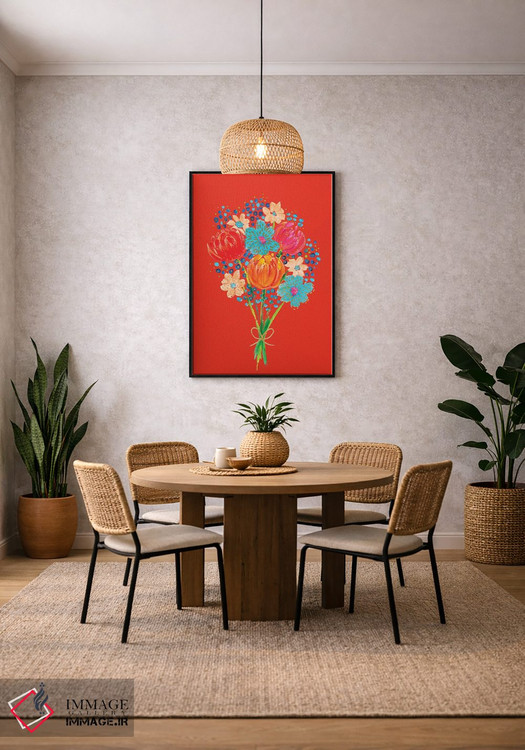تابلو دکوراتیو دسته گل هفتم اثر اتاوی - D4B