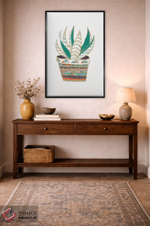 تابلو مدرن ساکولنت، سبز اثر اتاوی - D5B