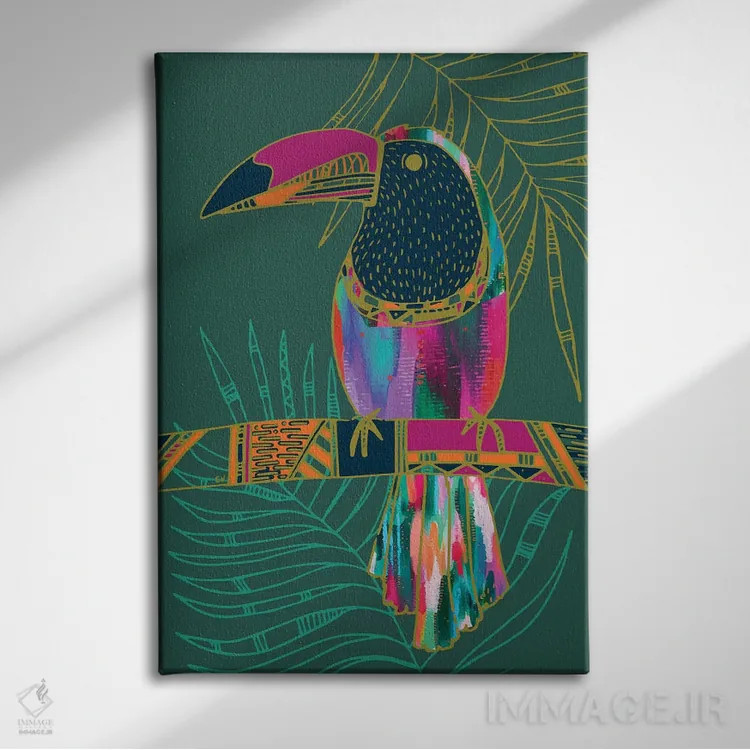 تابلو دکوراتیو توکان اثر اتاوی - نمای روبهرو روی دیوار