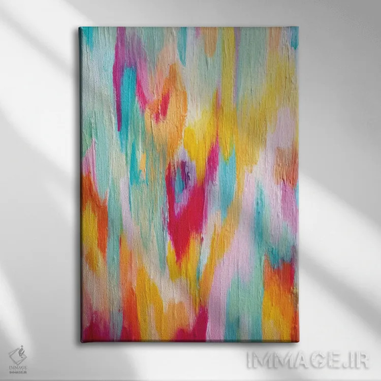 تابلو انتزاعی شماره ۱ اثر اتاوی - نمای روبهرو روی دیوار