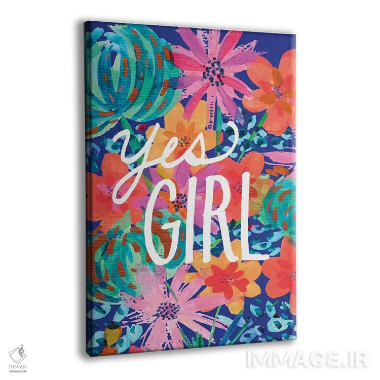 تابلو دکوراتیو آفرین دختر! اثر اتاوی - نمای پرسپکتیو محصول