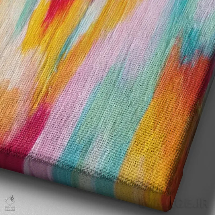 تابلو انتزاعی شماره ۱ اثر اتاوی - نمای نزدیک بافت بوم