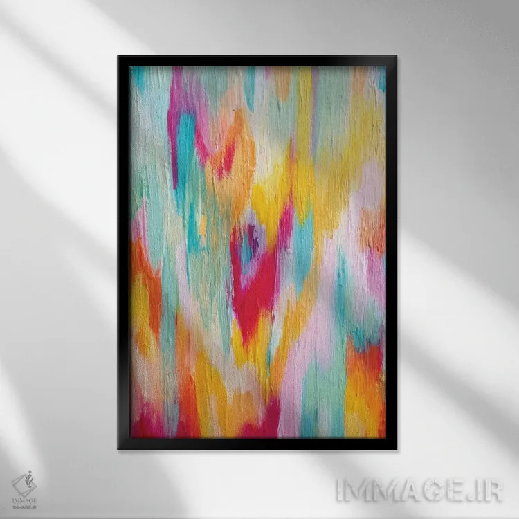 تابلو انتزاعی شماره ۱ اثر اتاوی - نمای قابدار مشکی