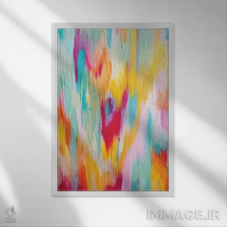 تابلو انتزاعی شماره ۱ اثر اتاوی - نمای قابدار سفید