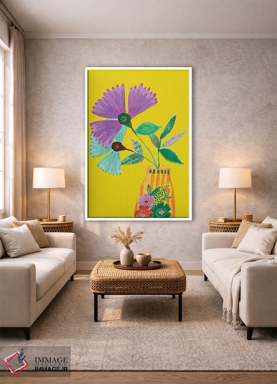 تابلو دکوراتیو گل های سبک بوهمی II اثر اتاوی - D1W