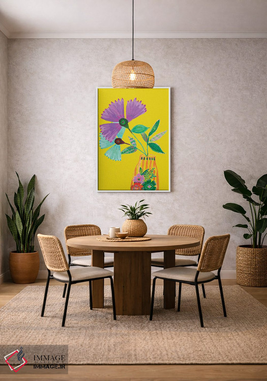 تابلو دکوراتیو گل های سبک بوهمی II اثر اتاوی - D3W