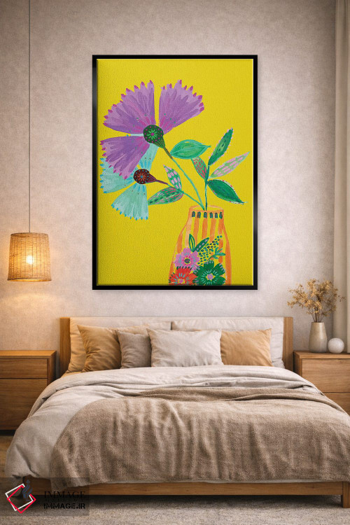 تابلو دکوراتیو گل های سبک بوهمی II اثر اتاوی - D2B