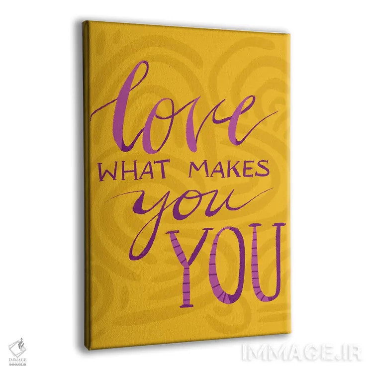 تابلو دکوراتیو دوست بدار آنچه تو را تو می کند اثر اتاوی - نمای پرسپکتیو محصول