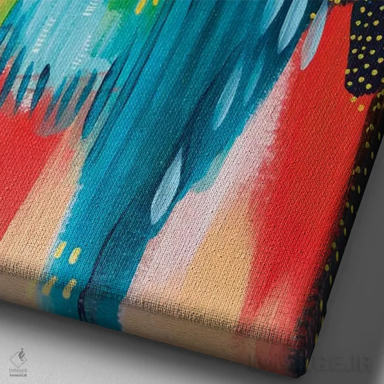 تابلو انتزاعی شماره ۳ اثر اتاوی - نمای نزدیک بافت بوم